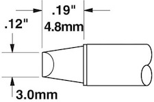 Solder Tip, Smart Heat PowerTips, STTC-813Metcal  